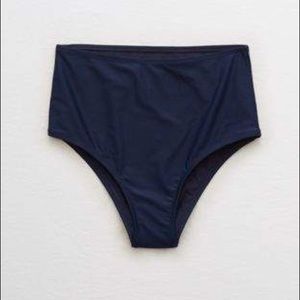 NWT Aerie high waisted bikini bottom! Navy blue!